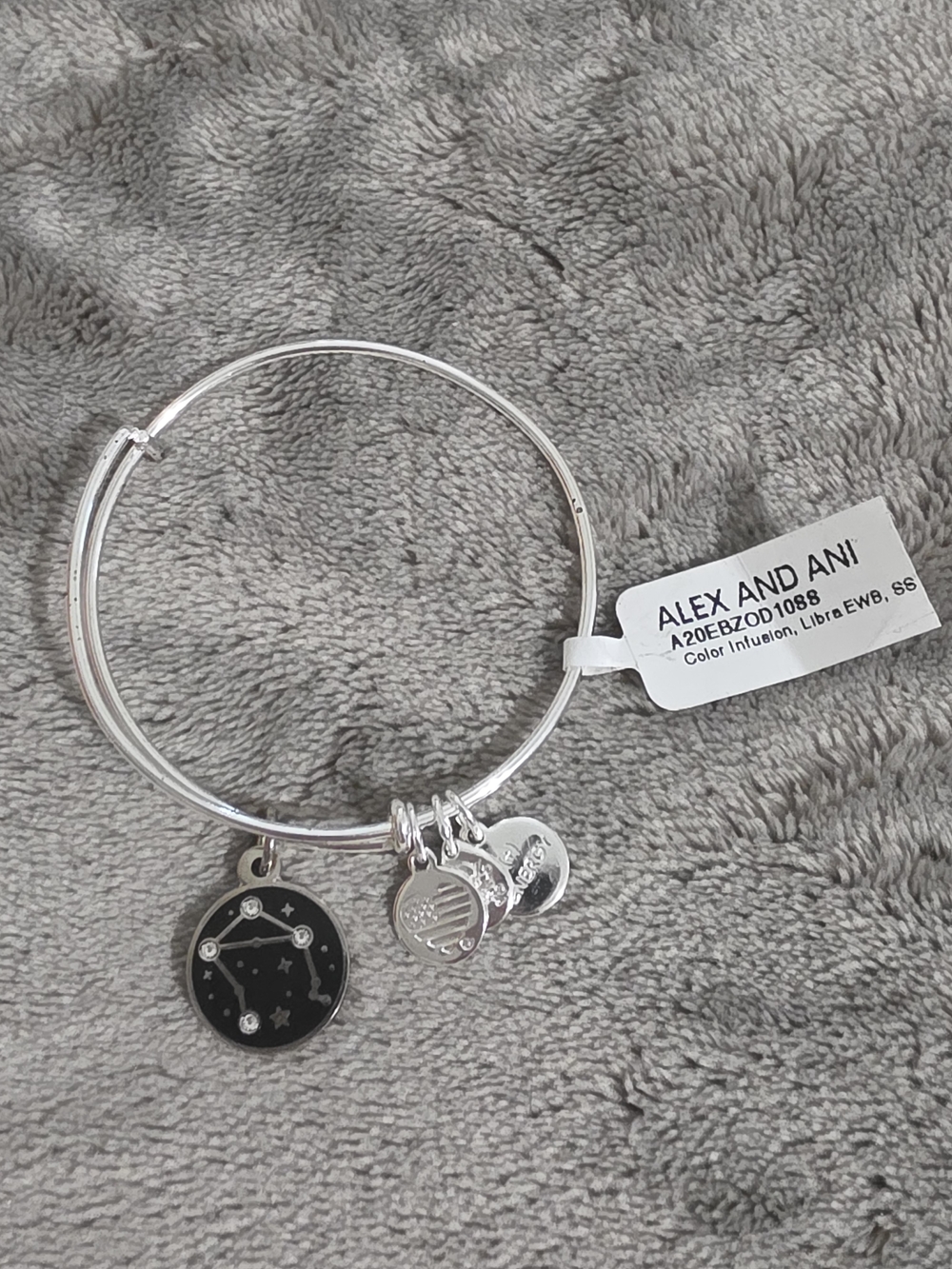 Alex and Ani Silver Constellation Libra Charm Bangle